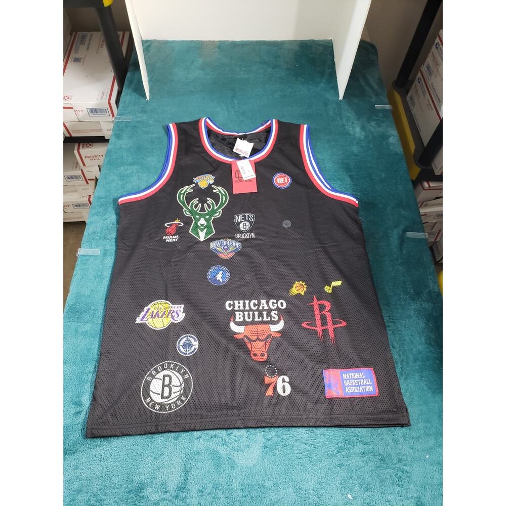 Ultra Game Jersey Size Large Mens Sleeveless Logo Polyester Basketball NBA NWT